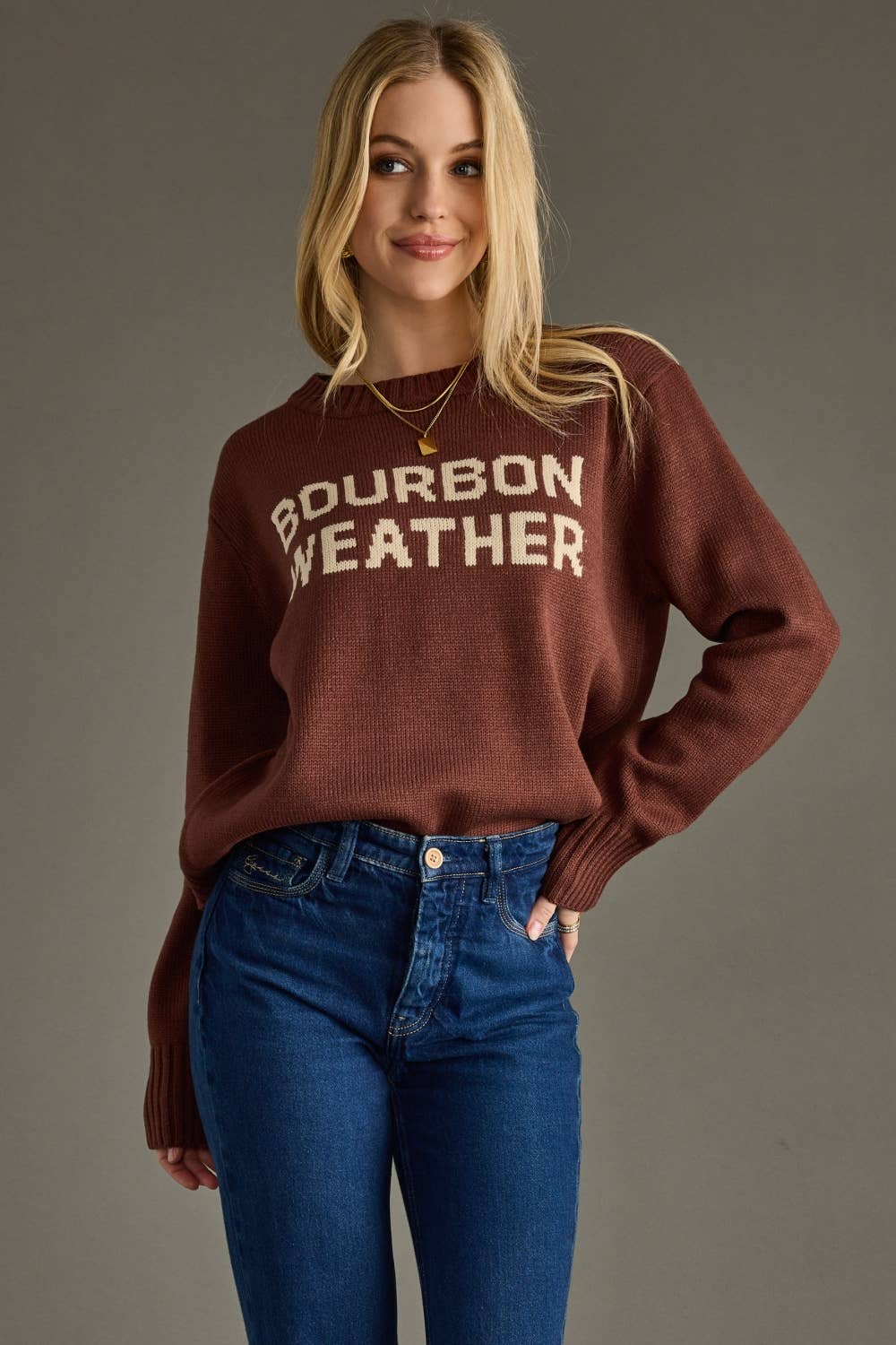Bourbon Weather Sweater - Cinnamon
