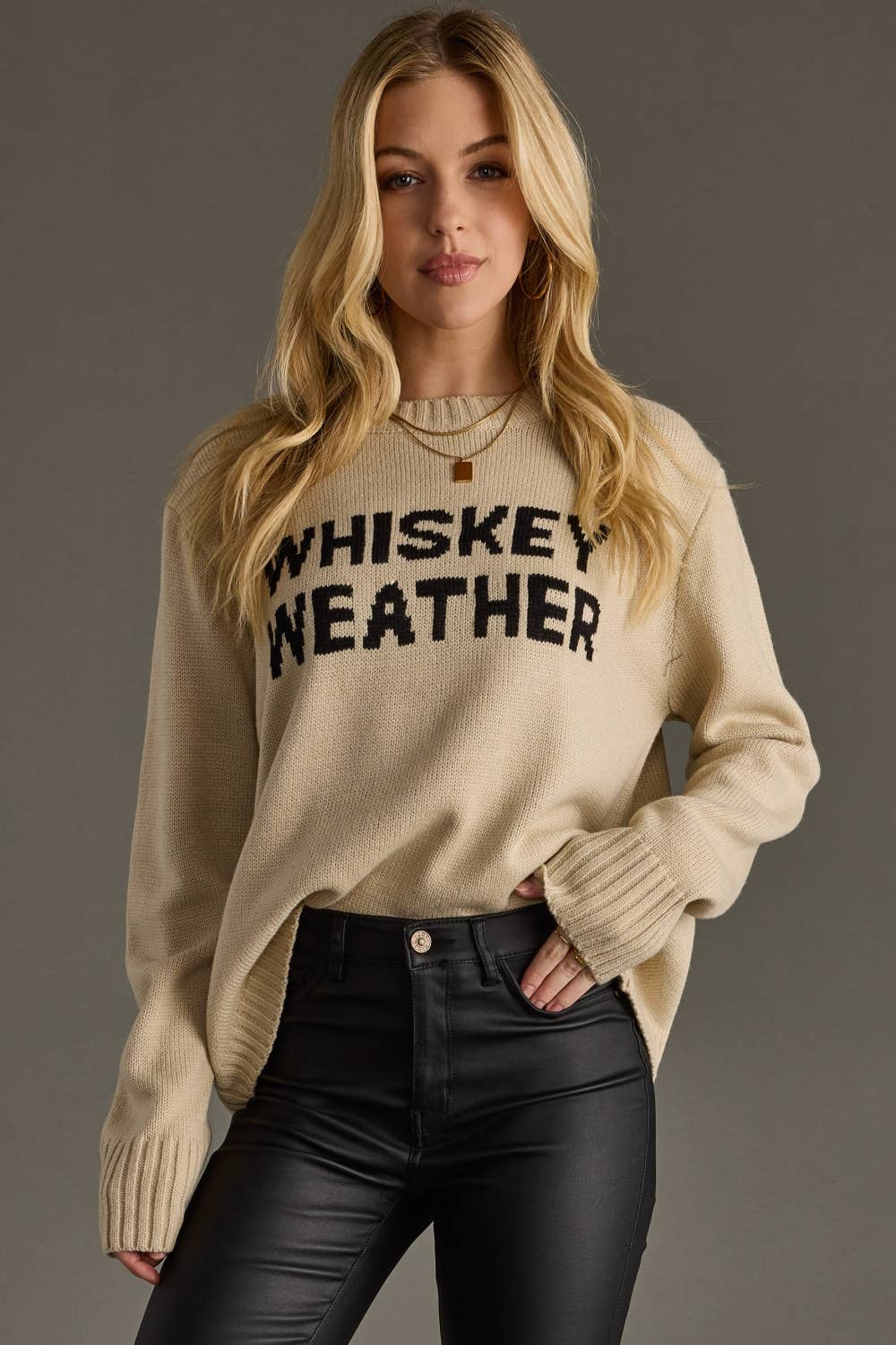 Whiskey Weather Sweater - Lt.Tan