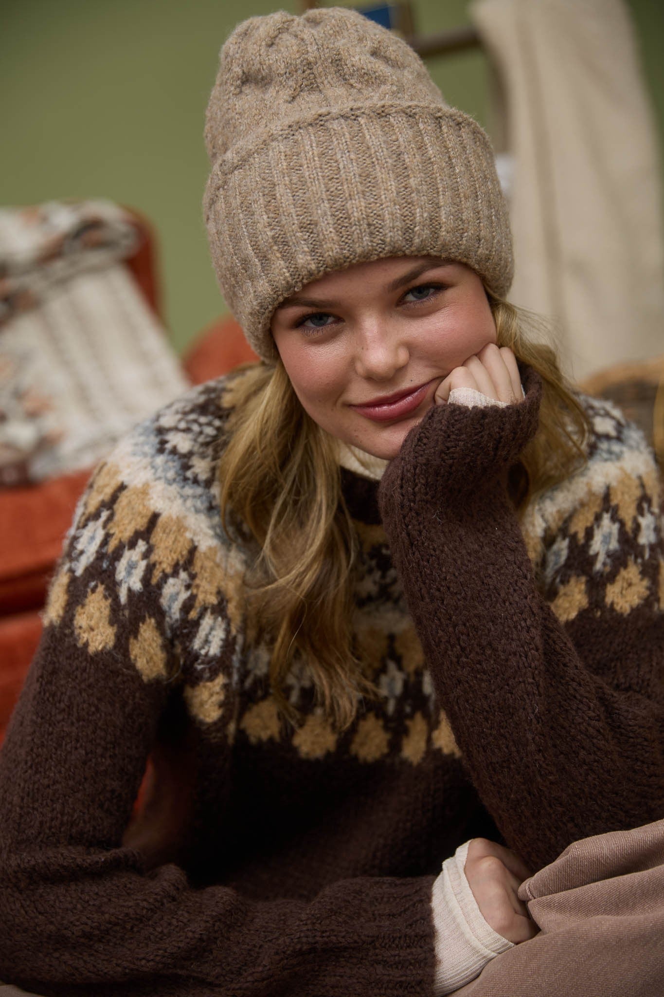Maple Lodge Sweater - Brown Multi
