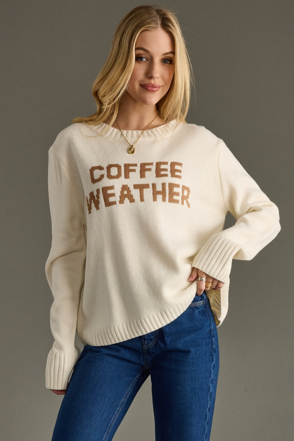 Coffee Weather Sweater - Ivory