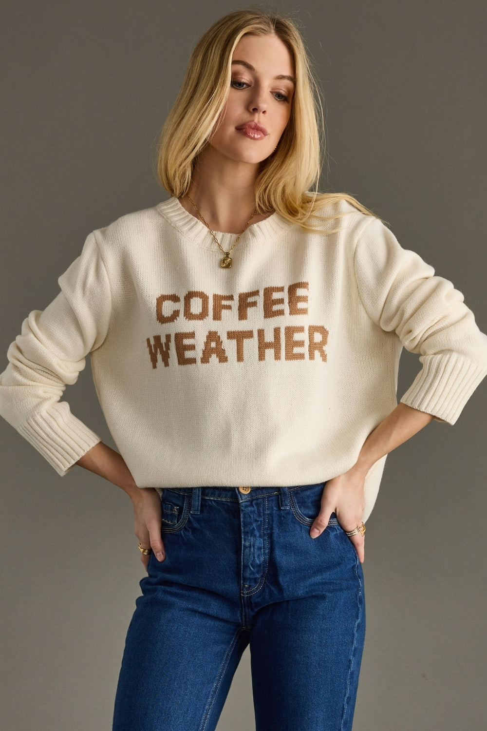 Coffee Weather Sweater - Ivory