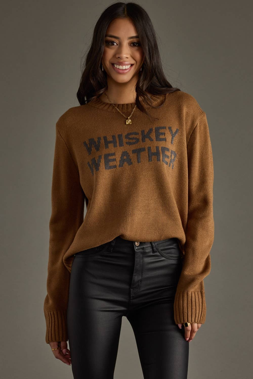 Whiskey Weather Sweater - Brown