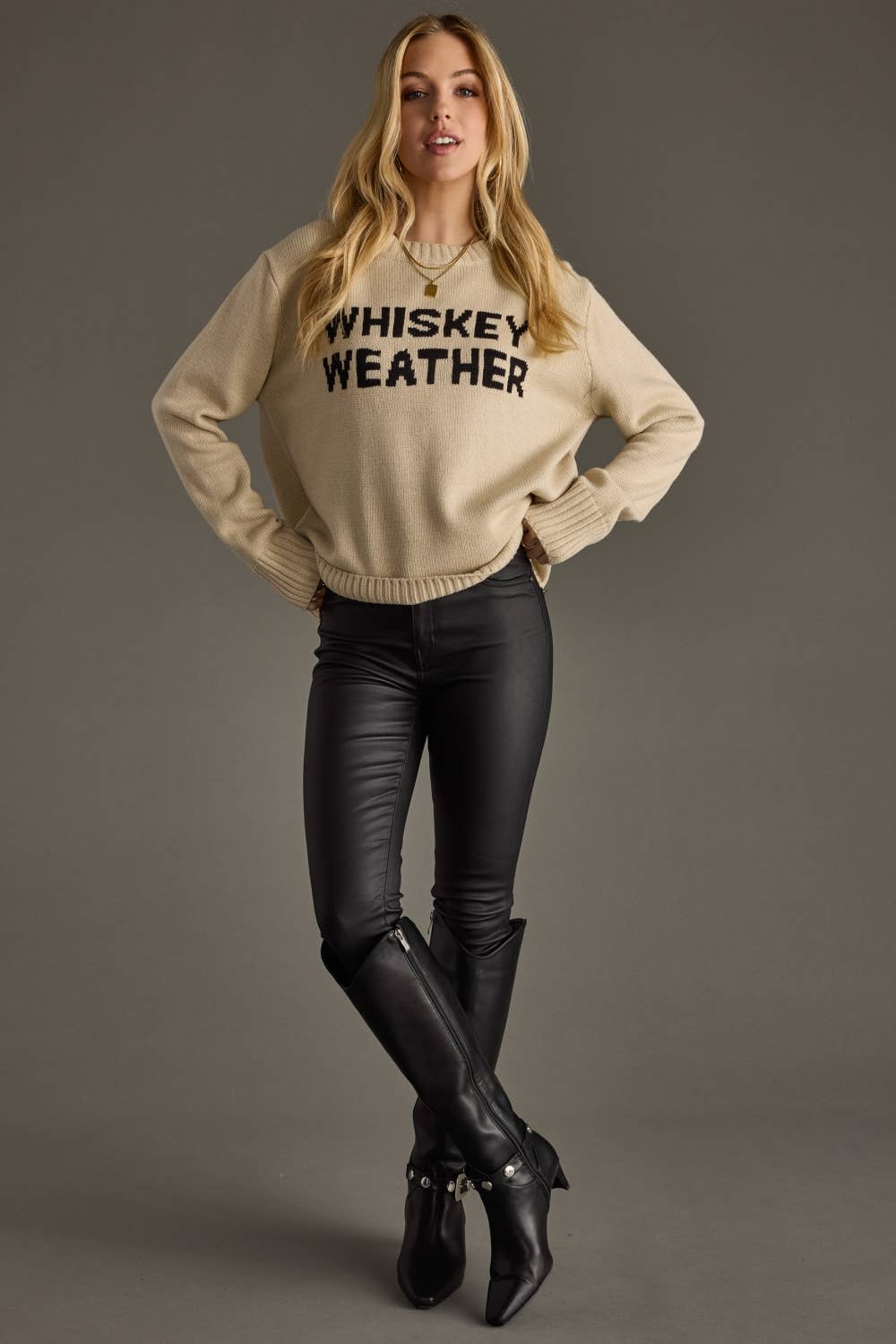 Whiskey Weather Sweater - Lt.Tan