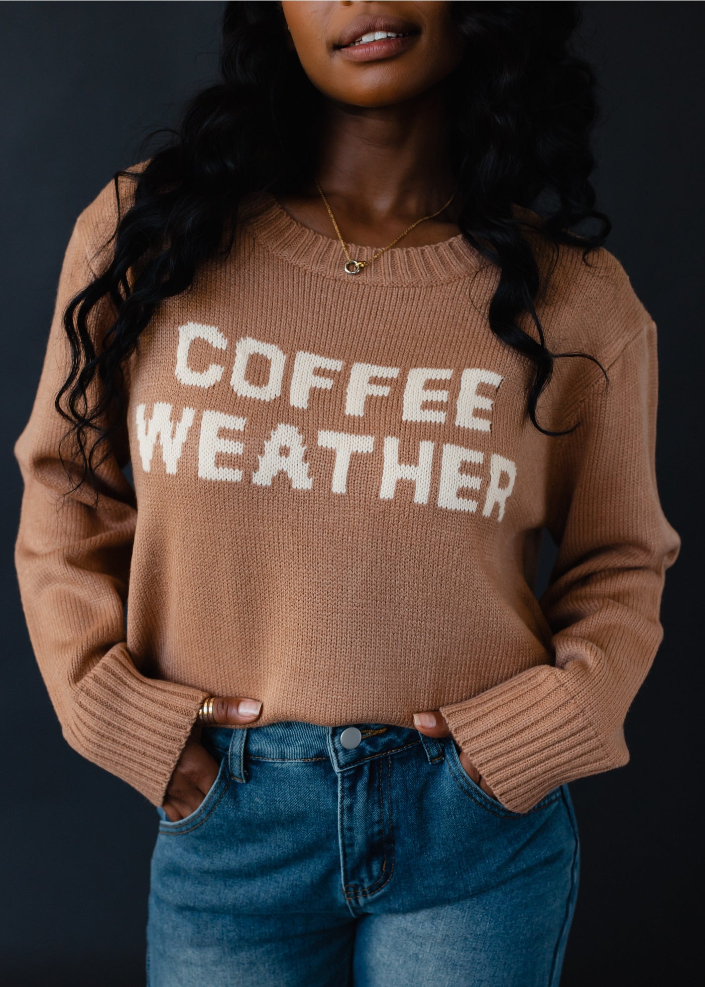 Coffee Weather Sweater - Brown