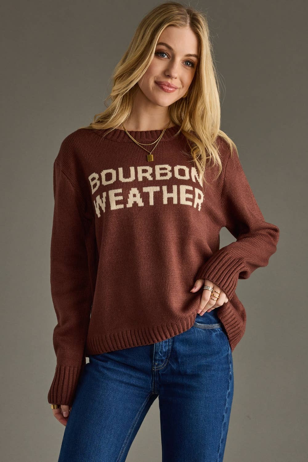 Bourbon Weather Sweater - Cinnamon