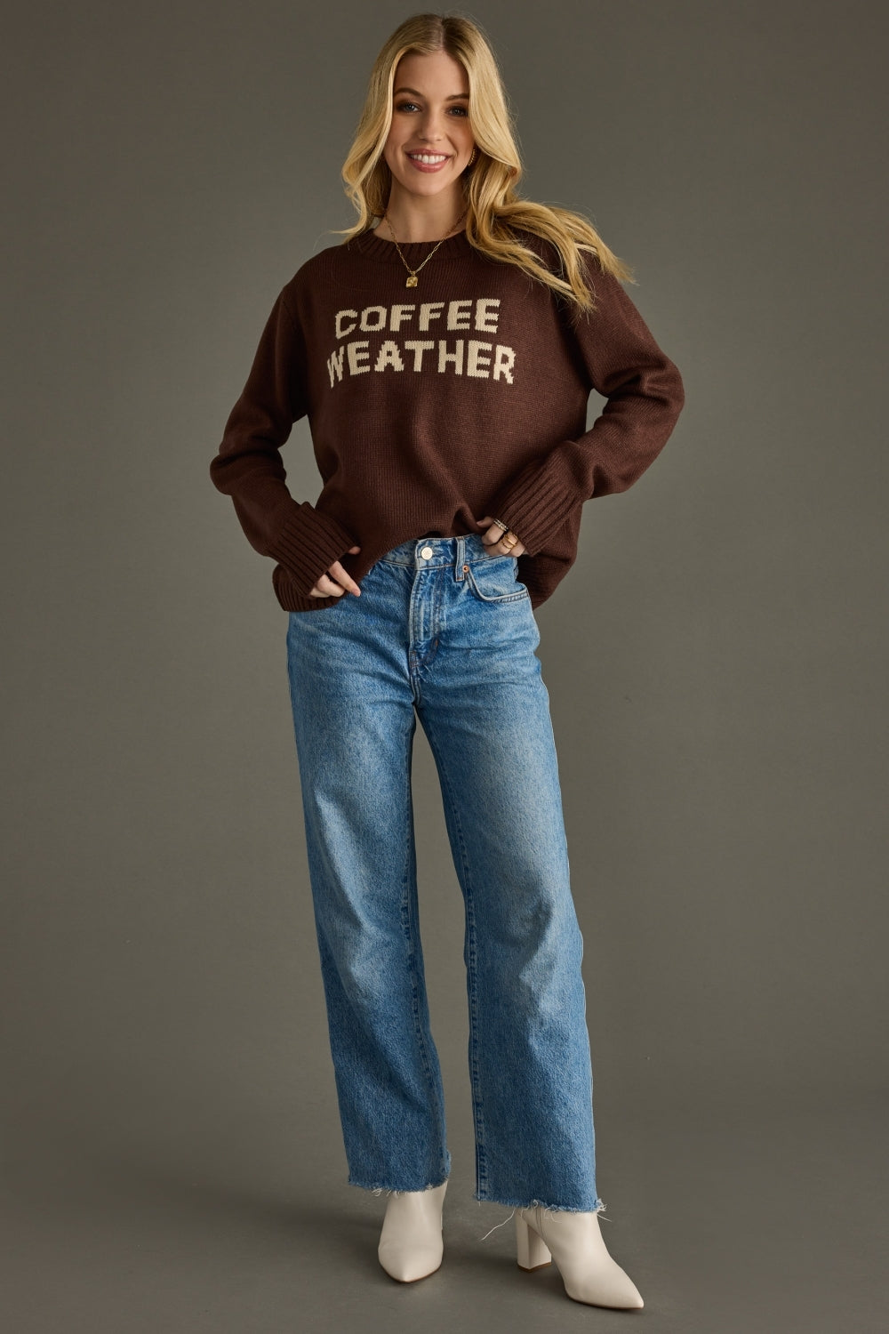 Coffee Weather Sweater - Dark Chocolate