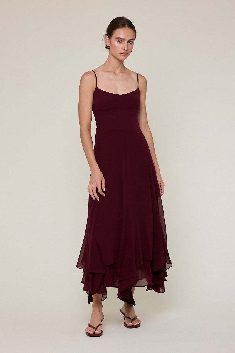Noir Maxi Dress - Burgundy