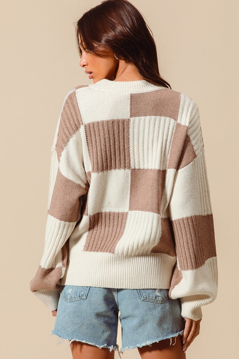 Autumn Grid Sweater
