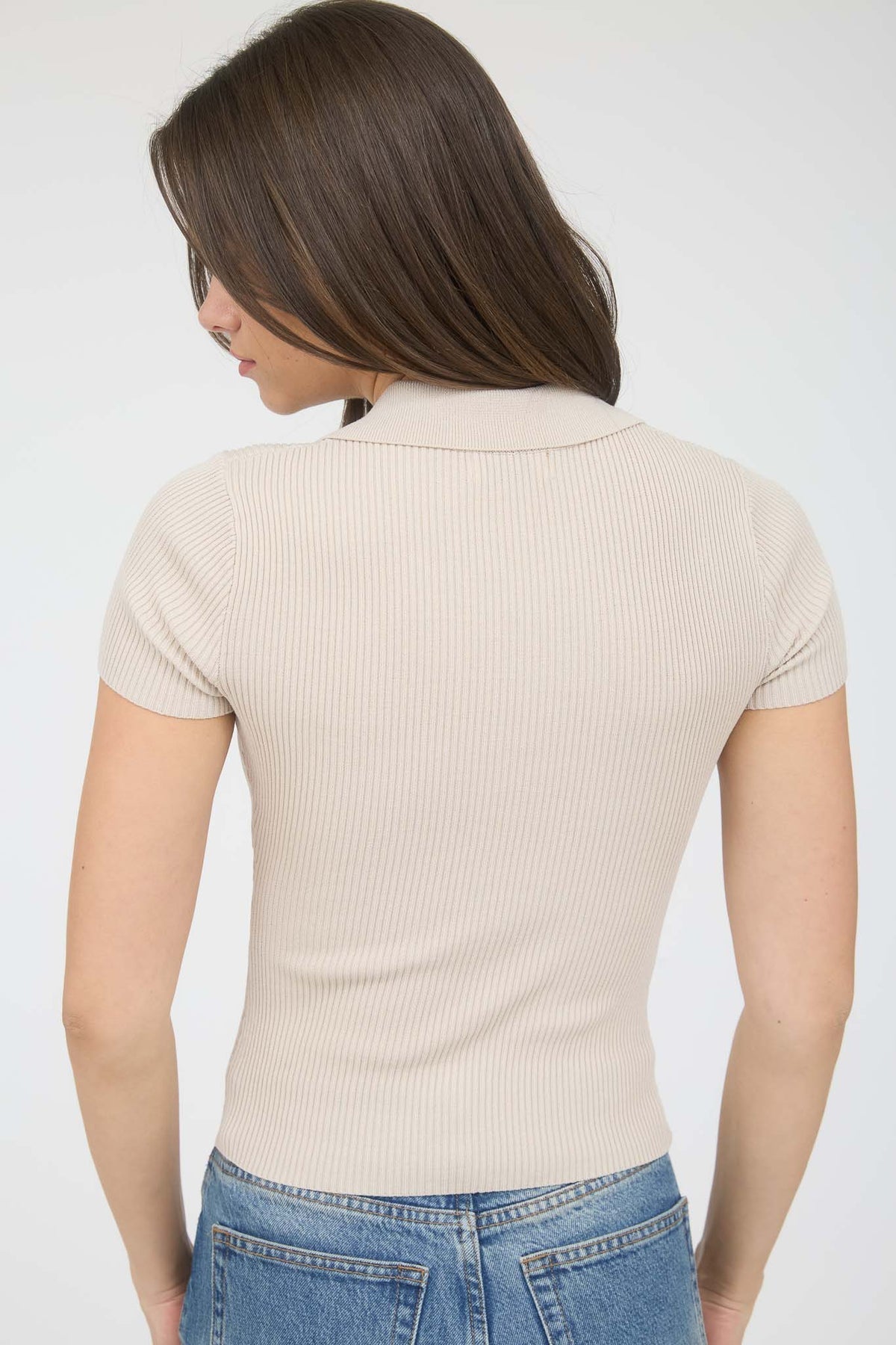 Ivy Button Sweater - Light Khaki