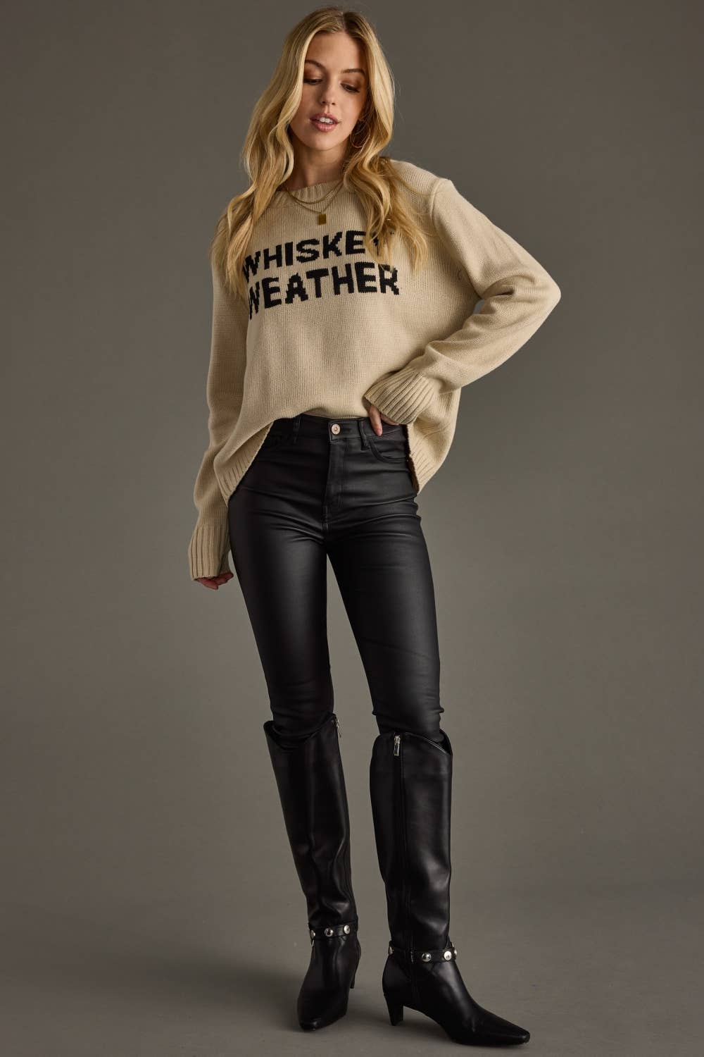 Whiskey Weather Sweater - Lt.Tan