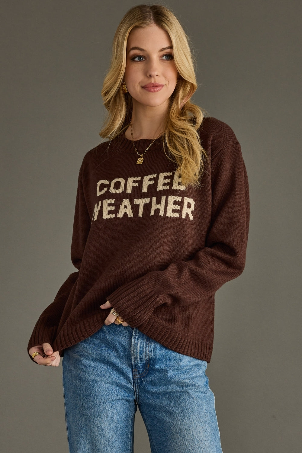 Coffee Weather Sweater - Dark Chocolate