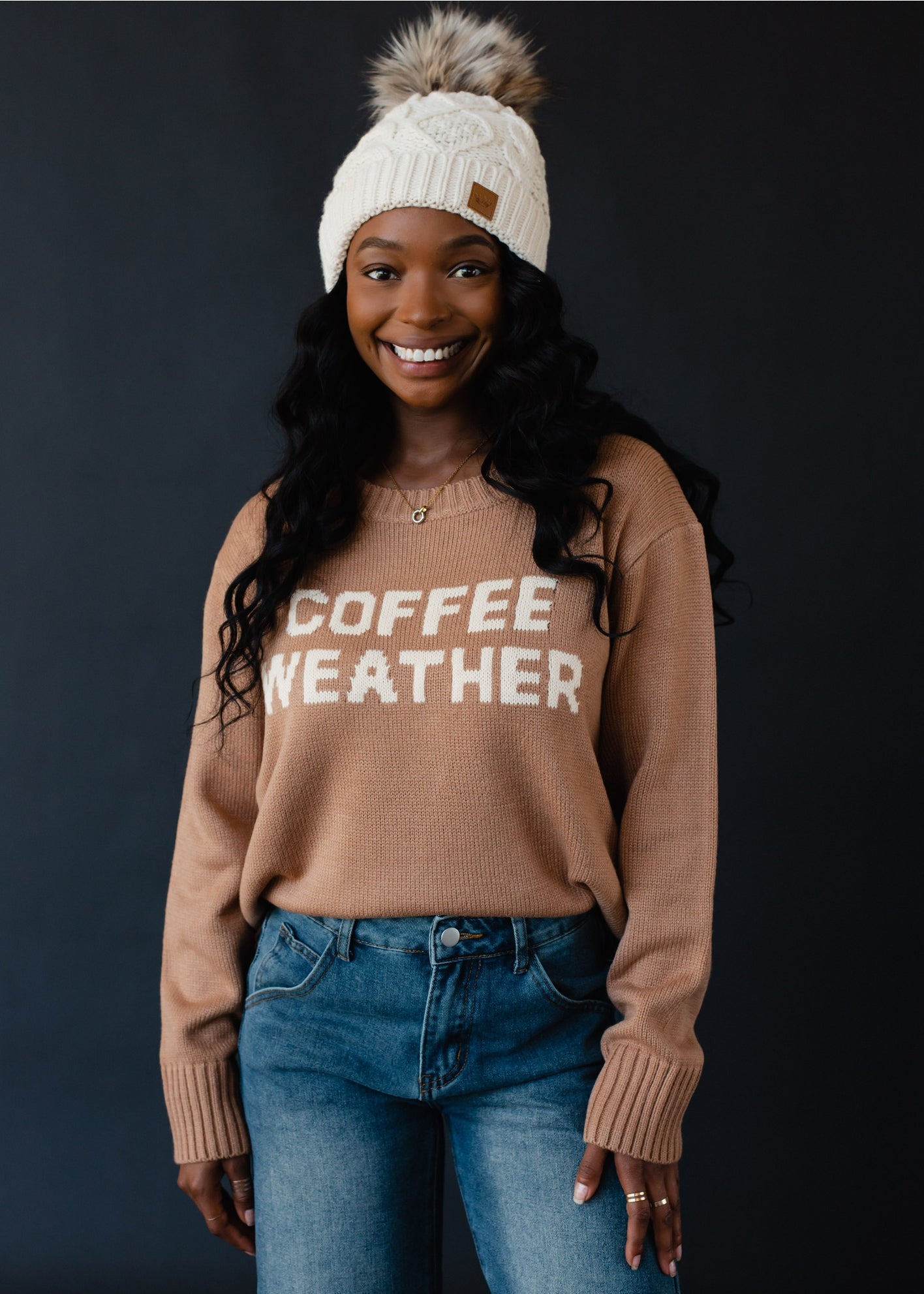 Coffee Weather Sweater - Brown