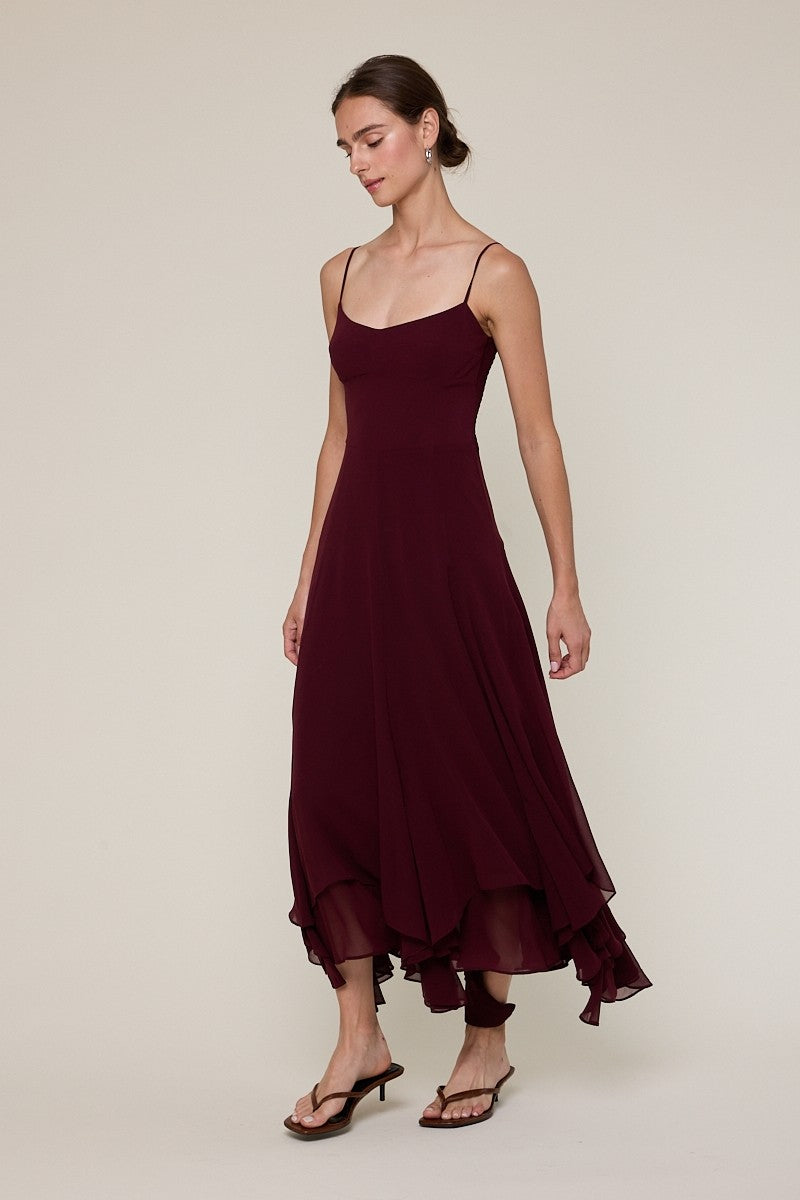 Noir Maxi Dress - Burgundy