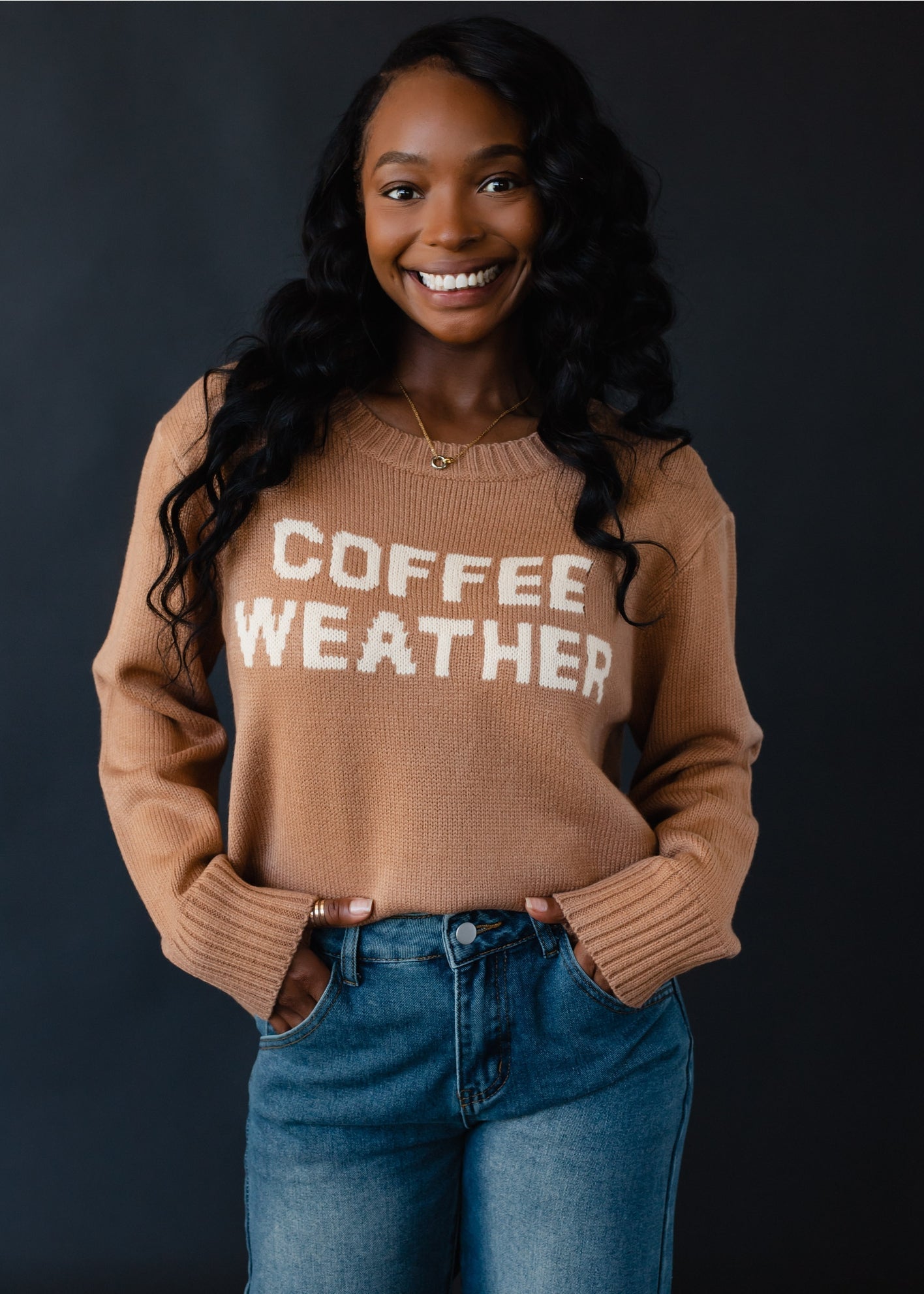 Coffee Weather Sweater - Brown