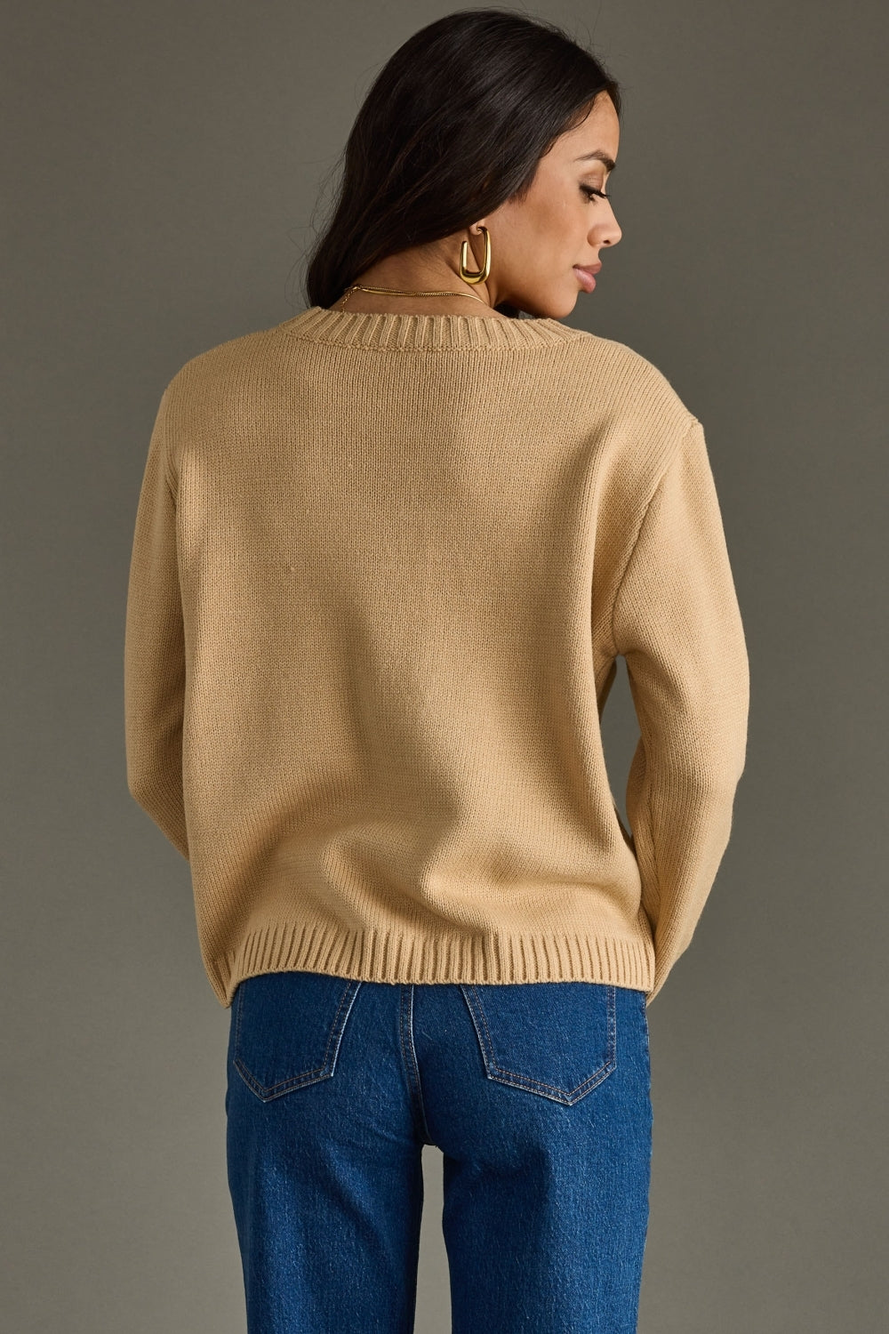 Wine Weather Sweater - Tan