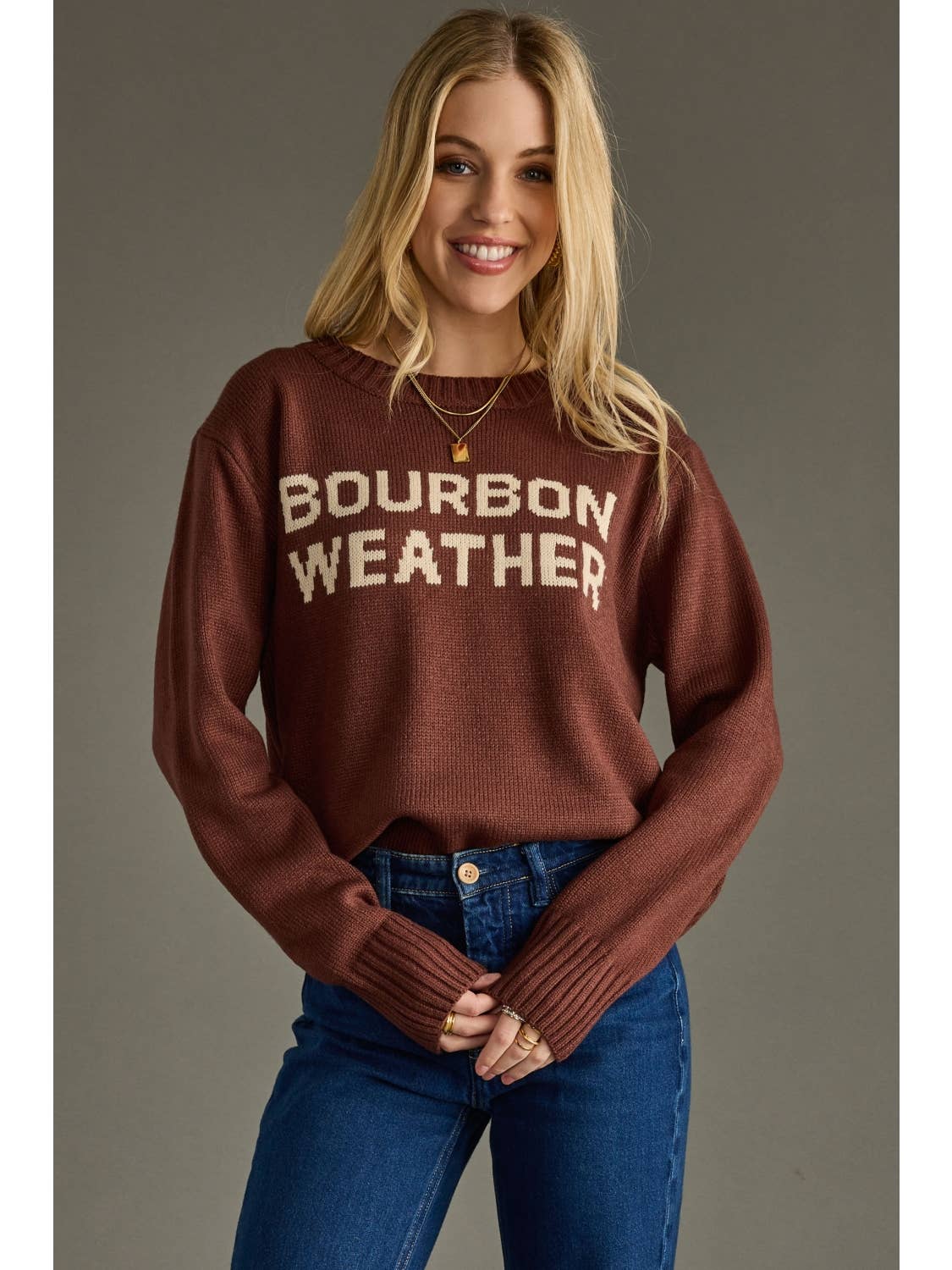 Bourbon Weather Sweater - Cinnamon