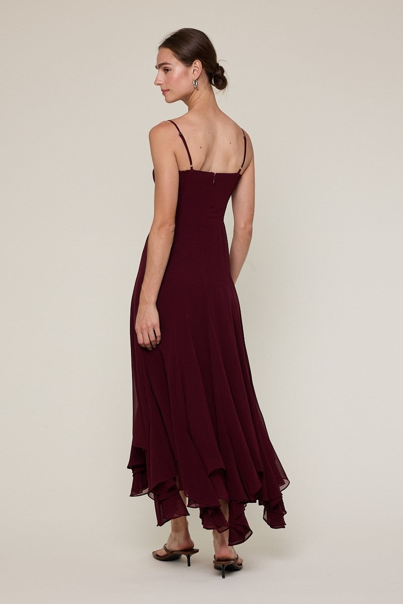Noir Maxi Dress - Burgundy