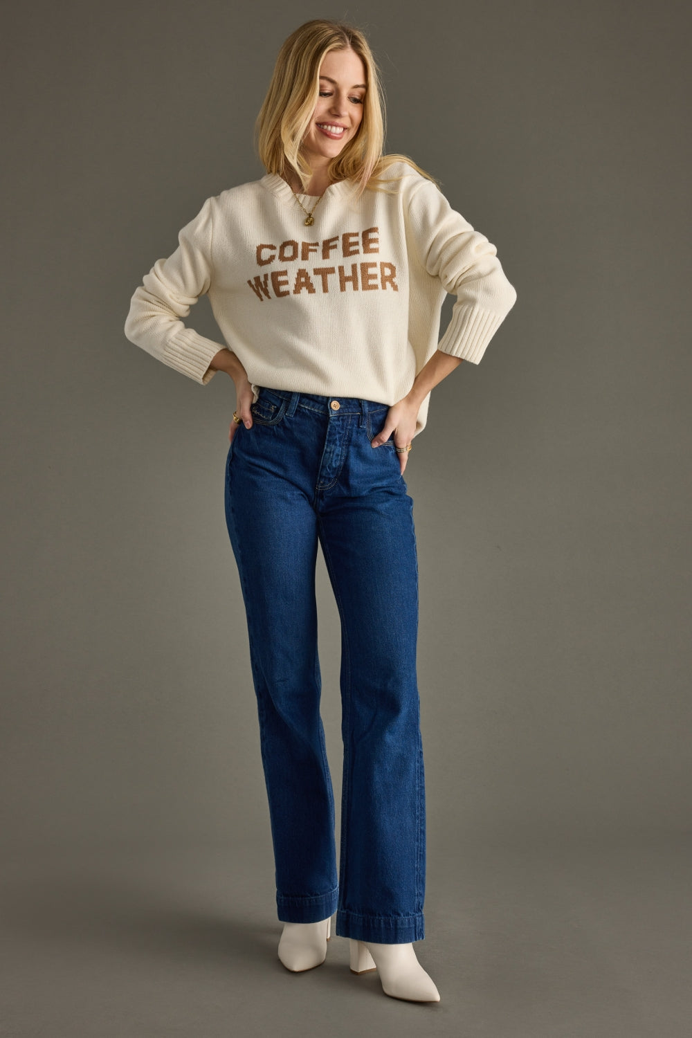 Coffee Weather Sweater - Ivory