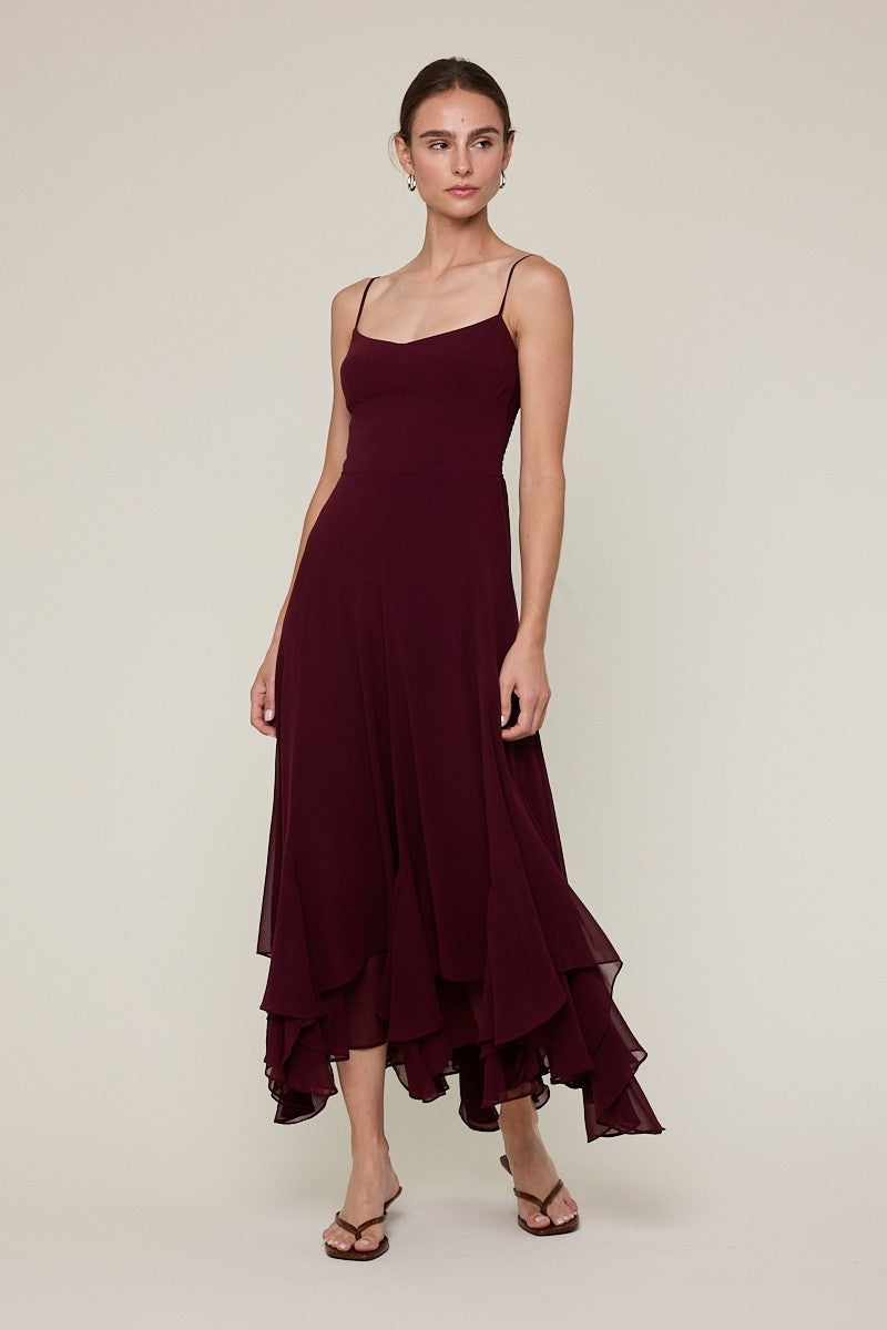 Noir Maxi Dress - Burgundy