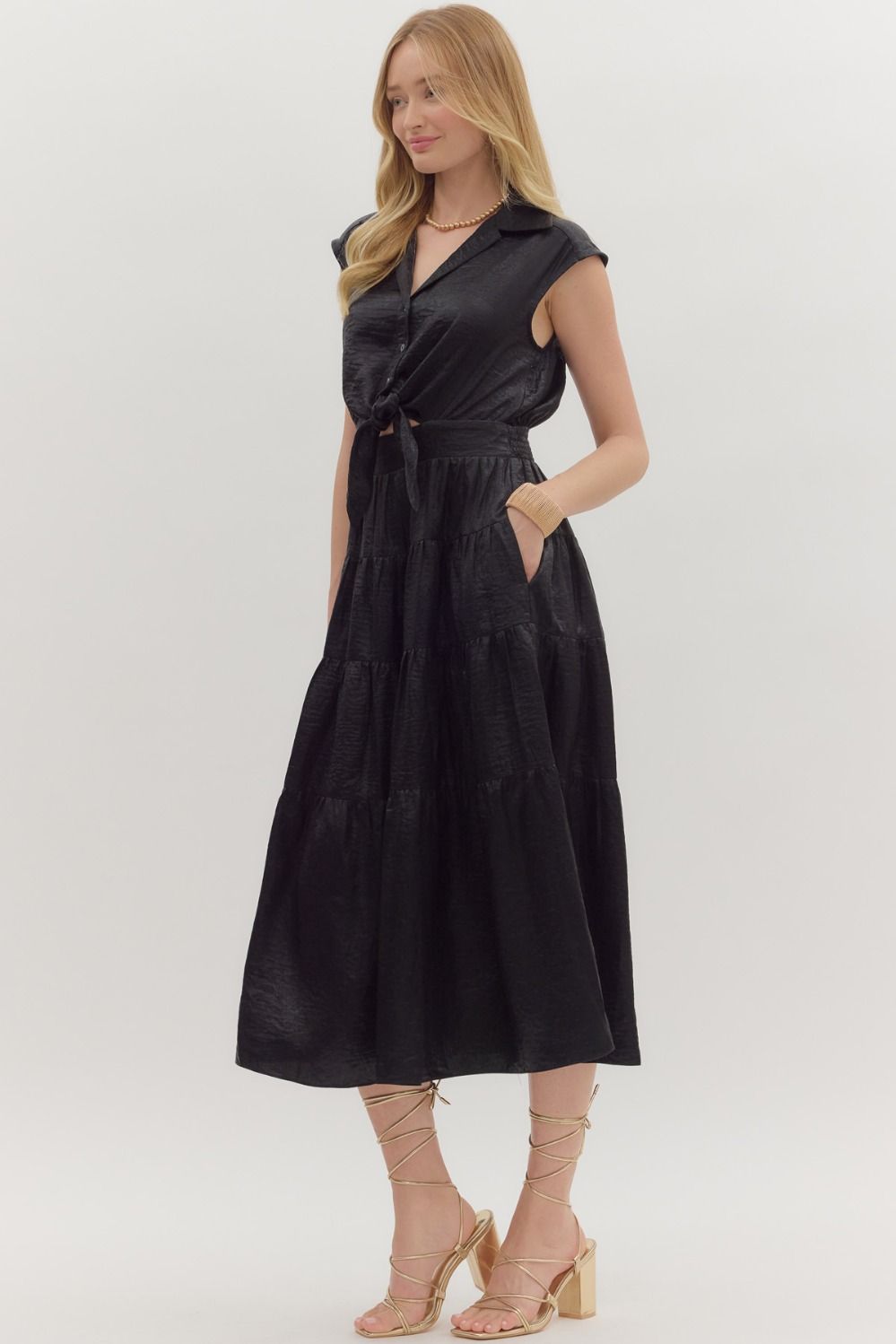 Falling For Black Maxi Dress - Black
