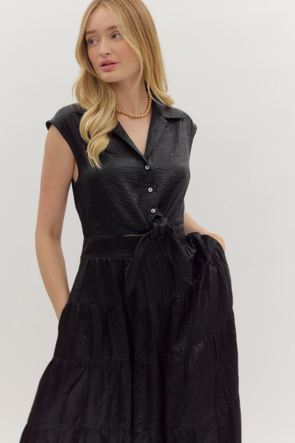 Falling For Black Maxi Dress - Black