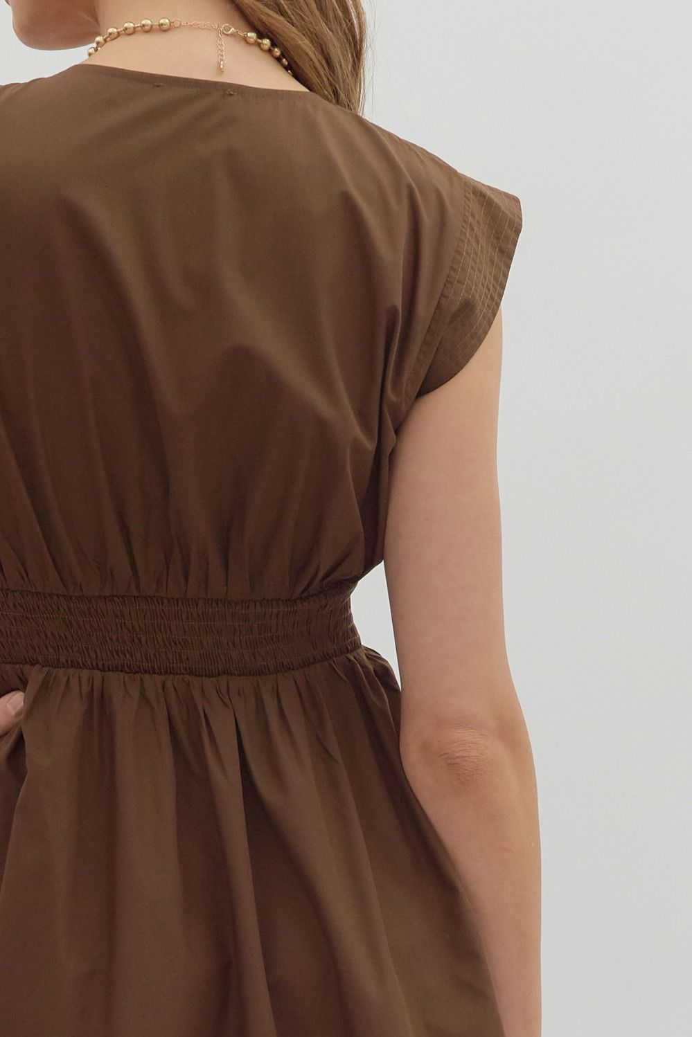 Isabella Midi Dress - Brown