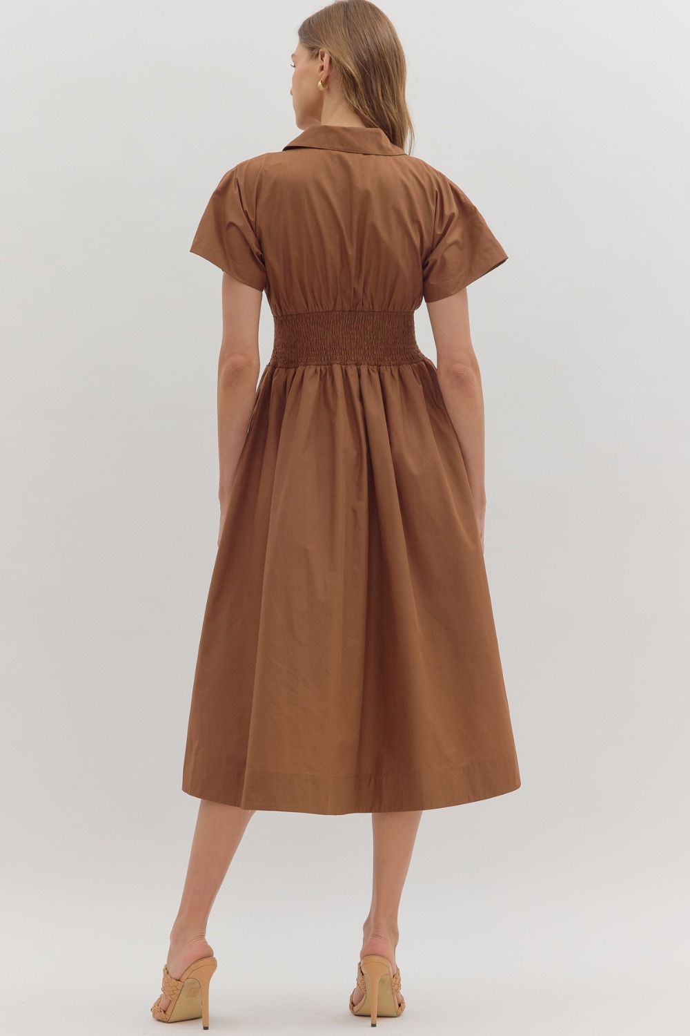 Raina Midi Dress - Coffee