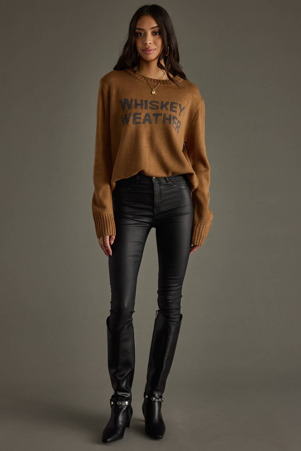 Whiskey Weather Sweater - Brown