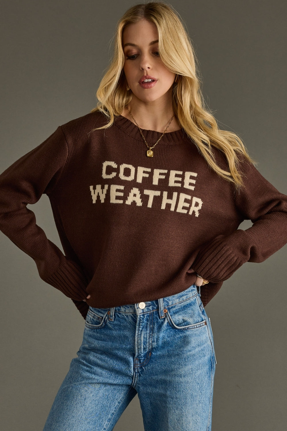 Coffee Weather Sweater - Dark Chocolate